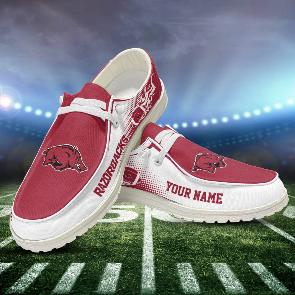 Arkansas Razorbacks HD Shoes Custom Your Name, Sport Team Shoes, Gift For Sport Lovers ETHY-52463 HD Shoes 2024 Version