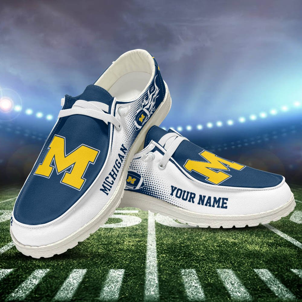 Michigan Wolverines HD Shoes Custom Your Name, Sport Team Shoes, Gift For Sport Lovers ETHY-52463 HD Shoes 2024 Version