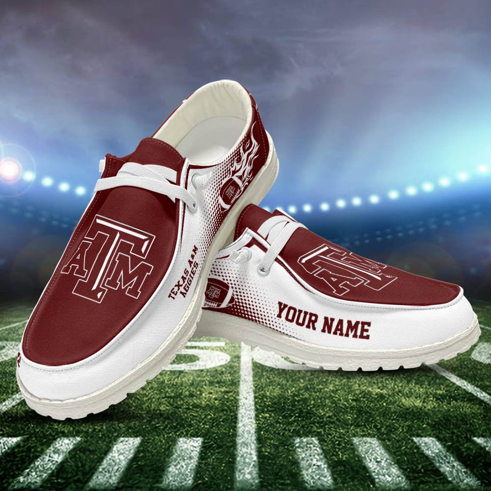 Texas A&M Aggies HD Shoes Custom Your Name, Sport Team Shoes, Gift For Sport Lovers ETHY-52463 HD Shoes 2024 Version