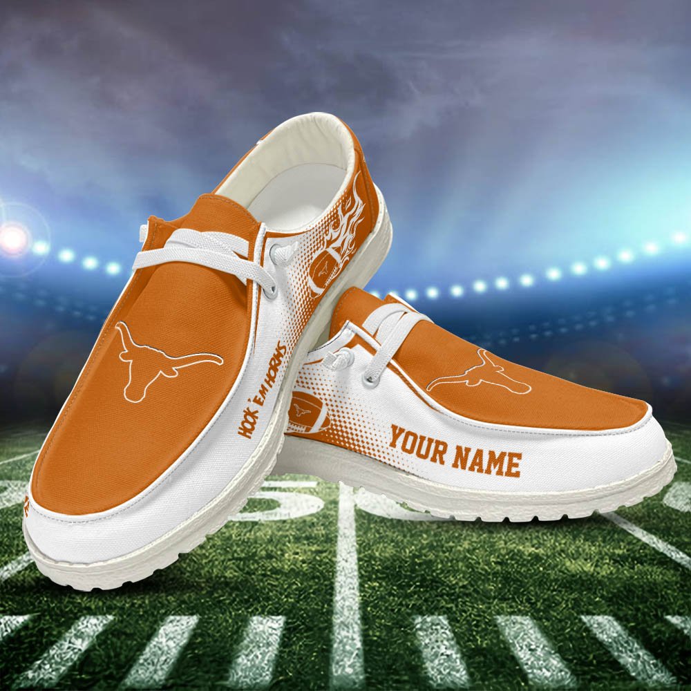 Texas Longhorns HD Shoes Custom Your Name, Sport Team Shoes, Gift For Sport Lovers ETHY-52463 HD Shoes 2024 Version