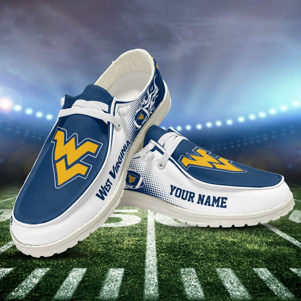 West Virginia Mountaineers HD Shoes Custom Your Name, Sport Team Shoes, Gift For Sport Lovers ETHY-52463 HD Shoes 2024 Version