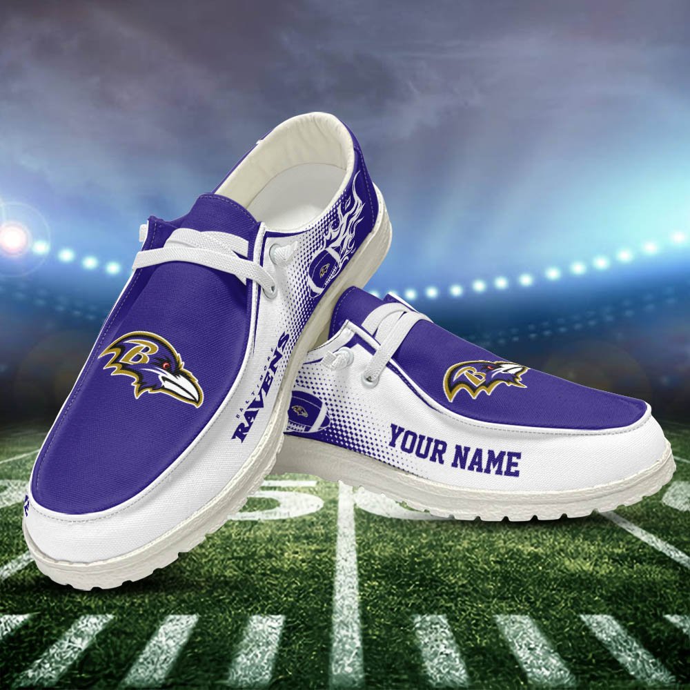 Baltimore Ravens HD Shoes Custom Your Name, Sport Team Shoes, Gift For Sport Lovers ETHY-52463 HD Shoes 2024 Version