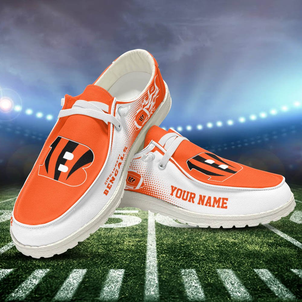 Cincinnati Bengals HD Shoes Custom Your Name, Sport Team Shoes, Gift For Sport Lovers ETHY-52463 HD Shoes 2024 Version