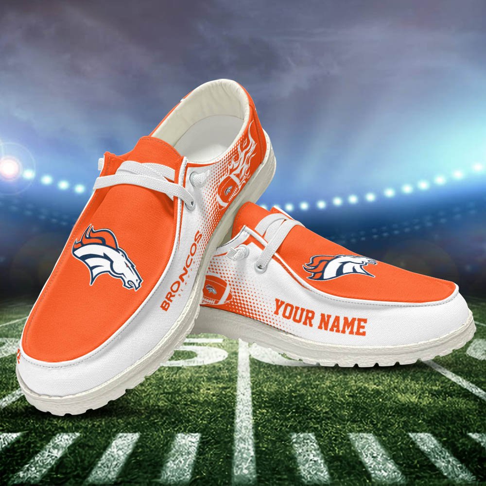 Denver Broncos HD Shoes Custom Your Name, Sport Team Shoes, Gift For Sport Lovers ETHY-52463 HD Shoes 2024 Version