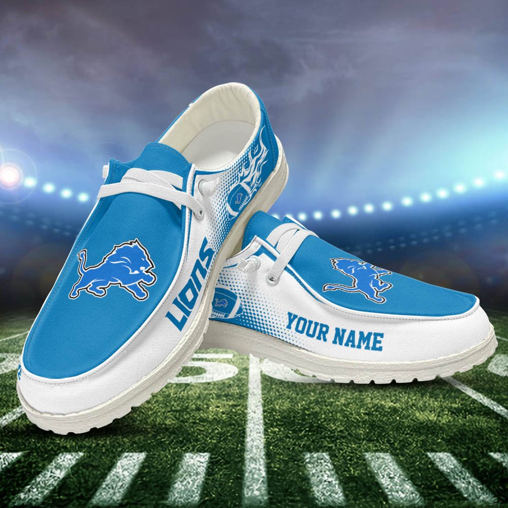 Detroit Lions HD Shoes Custom Your Name, Sport Team Shoes, Gift For Sport Lovers ETHY-52463 HD Shoes 2024 Version