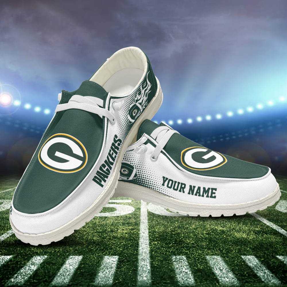 Green Bay Packers HD Shoes Custom Your Name, Sport Team Shoes, Gift For Sport Lovers ETHY-52463 HD Shoes 2024 Version