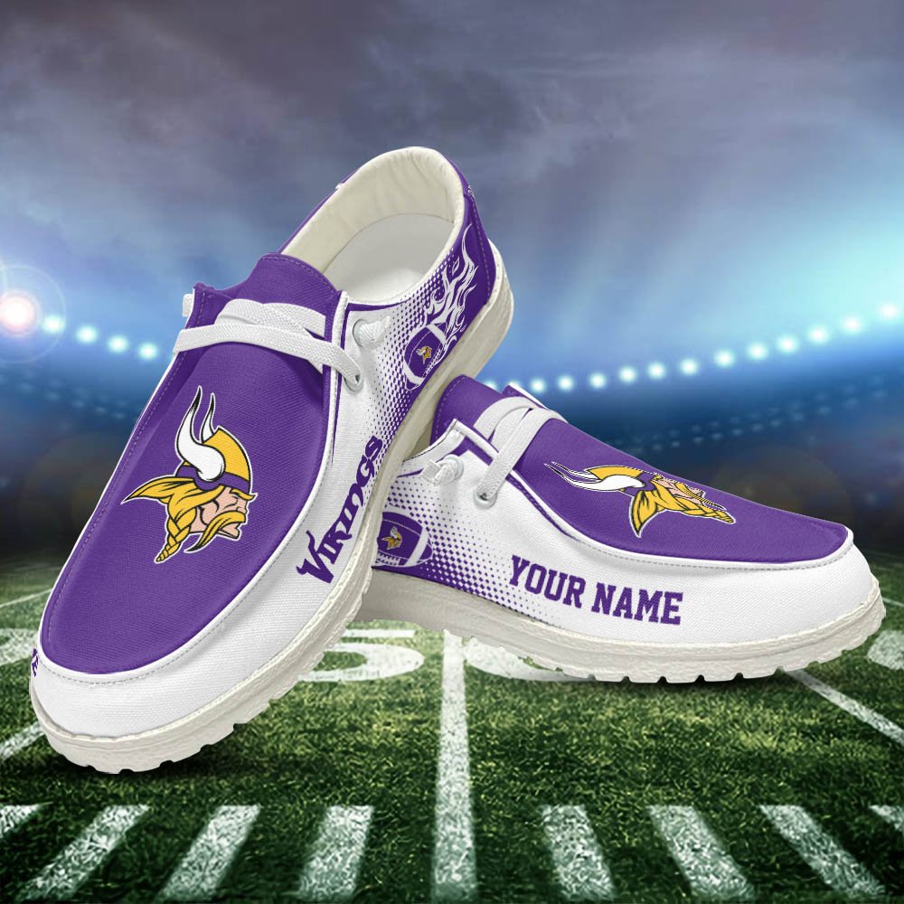 Minnesota Vikings HD Shoes Custom Your Name, Sport Team Shoes, Gift For Sport Lovers ETHY-52463 HD Shoes 2024 Version