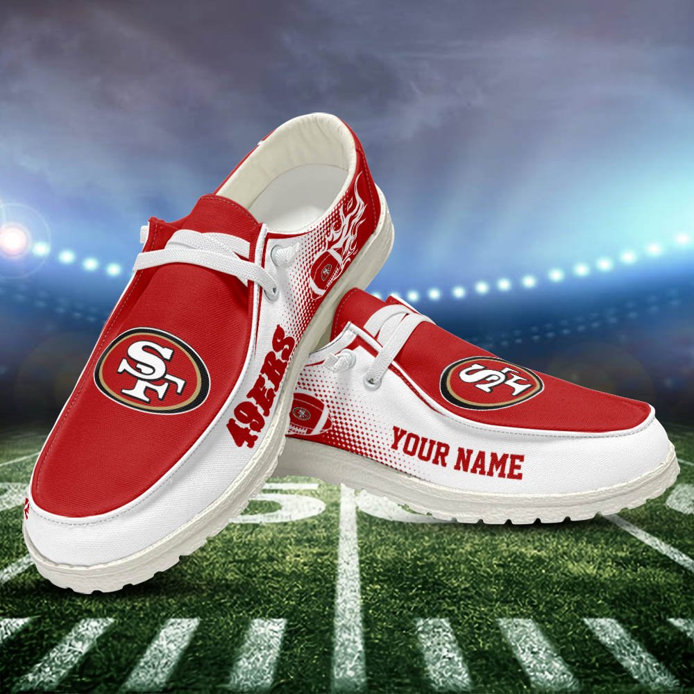 San Francisco 49ers HD Shoes Custom Your Name, Sport Team Shoes, Gift For Sport Lovers ETHY-52463 HD Shoes 2024 Version