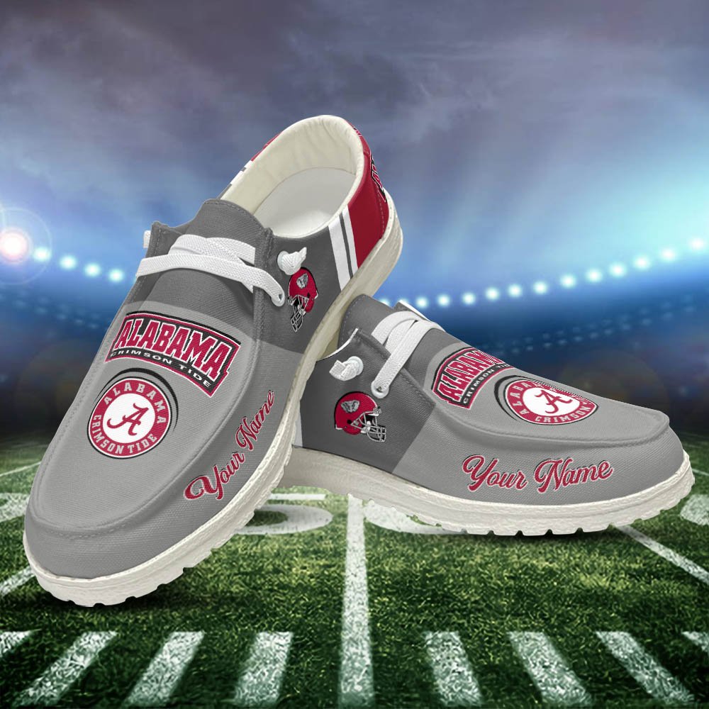 Alabama Crimson Tide Sport HD Shoes Custom Your Name, White HDs For Sport Lovers, Sport Gifts For Fan ETHY-52465 HD Shoes 2024 Version