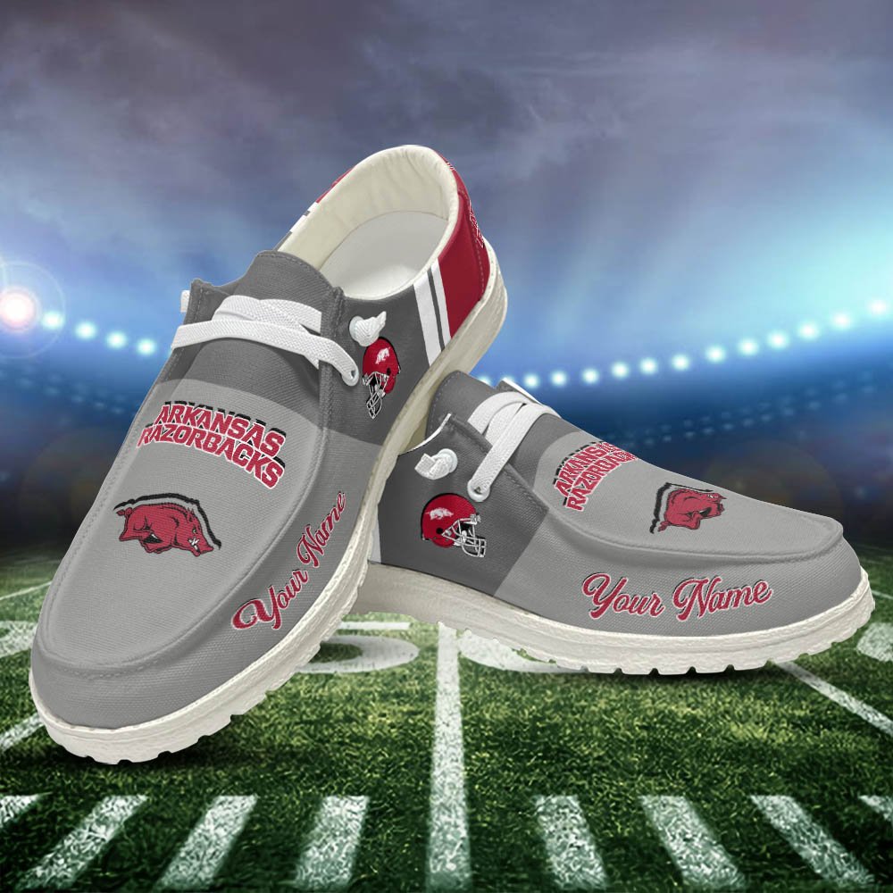 Arkansas Razorbacks Sport HD Shoes Custom Your Name, White HDs For Sport Lovers, Sport Gifts For Fan ETHY-52465 HD Shoes 2024 Version