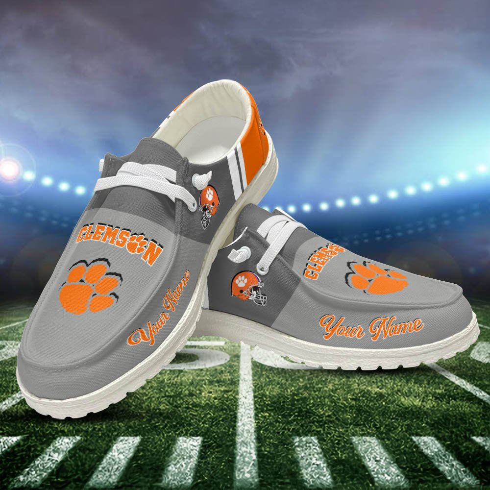 Clemson Tigers Sport HD Shoes Custom Your Name, White HDs For Sport Lovers, Sport Gifts For Fan ETHY-52465 HD Shoes 2024 Version