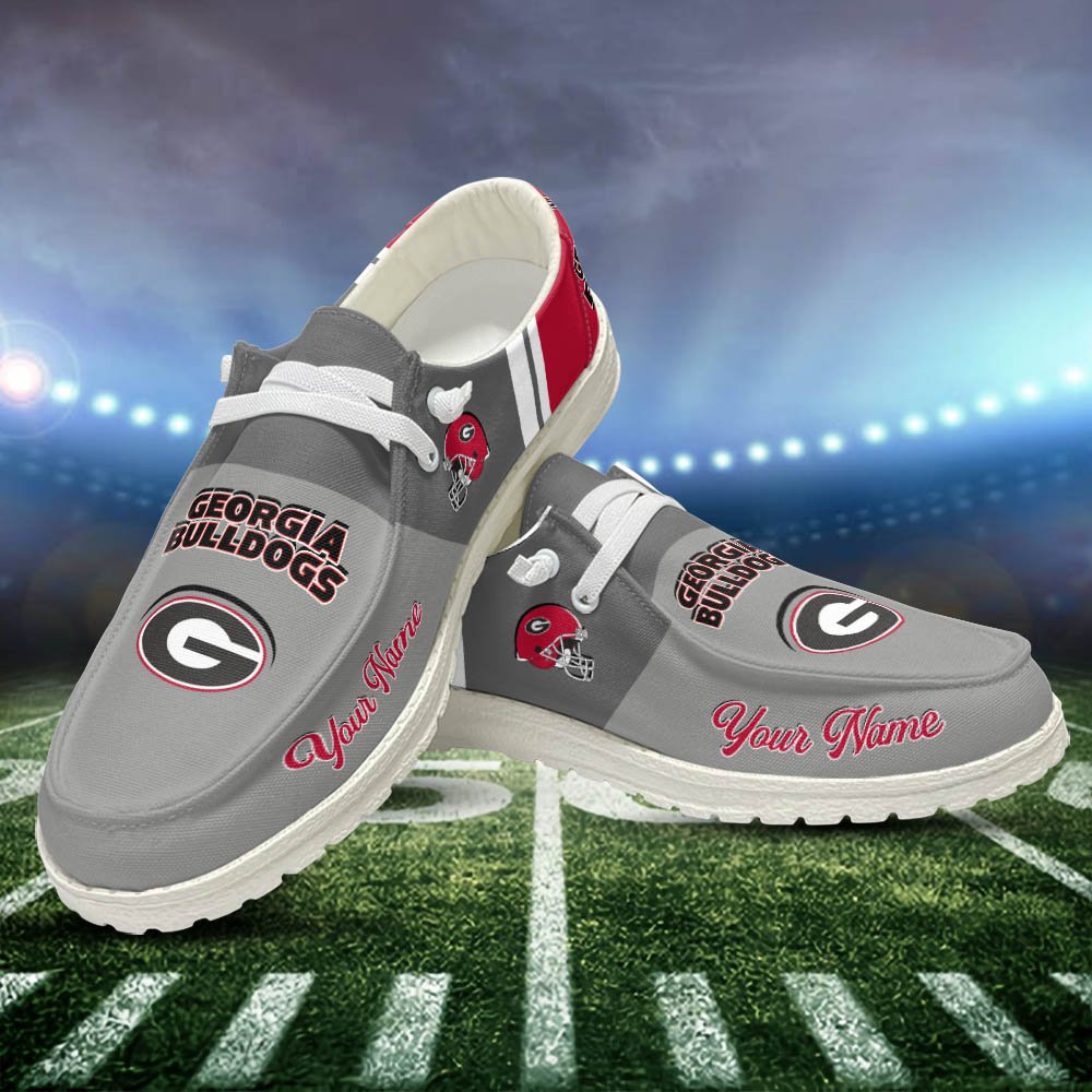 Georgia Bulldogs Sport HD Shoes Custom Your Name, White HDs For Sport Lovers, Sport Gifts For Fan ETHY-52465 HD Shoes 2024 Version