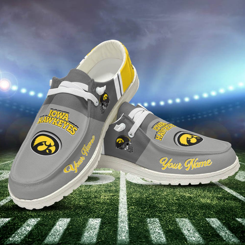 Iowa Hawkeyes Sport HD Shoes Custom Your Name, White HDs For Sport Lovers, Sport Gifts For Fan ETHY-52465 HD Shoes 2024 Version