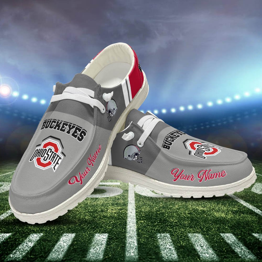 Ohio State Buckeyes Sport HD Shoes Custom Your Name, White HDs For Sport Lovers, Sport Gifts For Fan ETHY-52465 HD Shoes 2024 Version