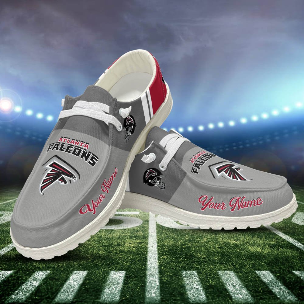 Atlanta Falcons Sport HD Shoes Custom Your Name, White HDs For Sport Lovers, Sport Gifts For Fan ETHY-52465 HD Shoes 2024 Version