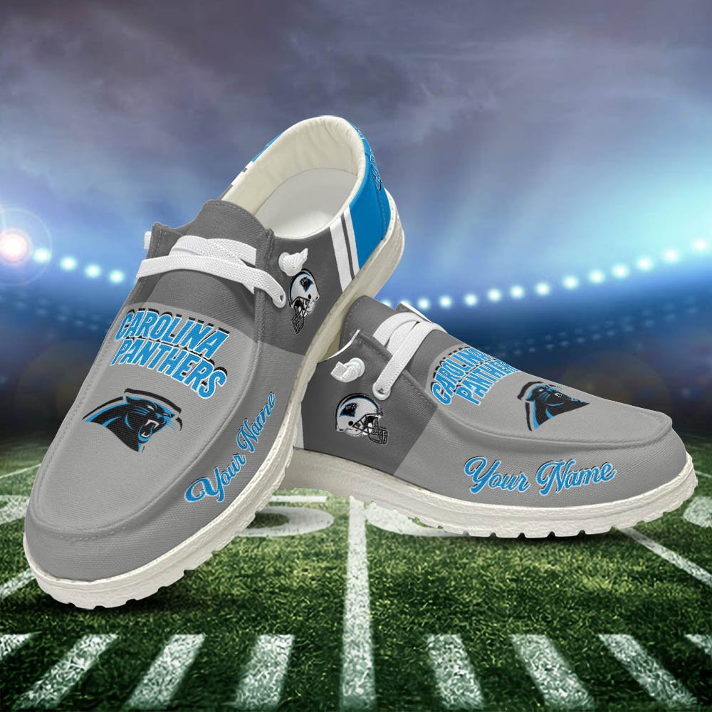 Carolina Panthers Sport HD Shoes Custom Your Name, White HDs For Sport Lovers, Sport Gifts For Fan ETHY-52465 HD Shoes 2024 Version