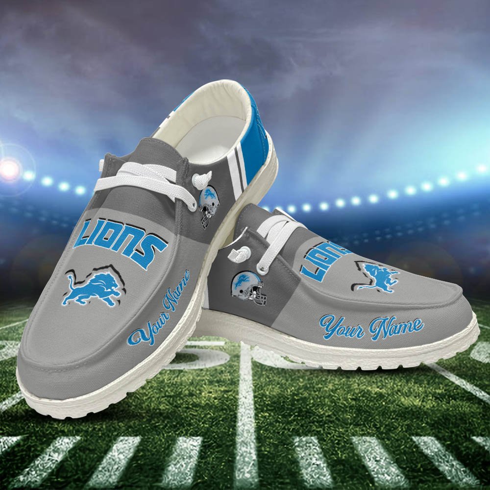 Detroit Lions Sport HD Shoes Custom Your Name, White HDs For Sport Lovers, Sport Gifts For Fan ETHY-52465 HD Shoes 2024 Version