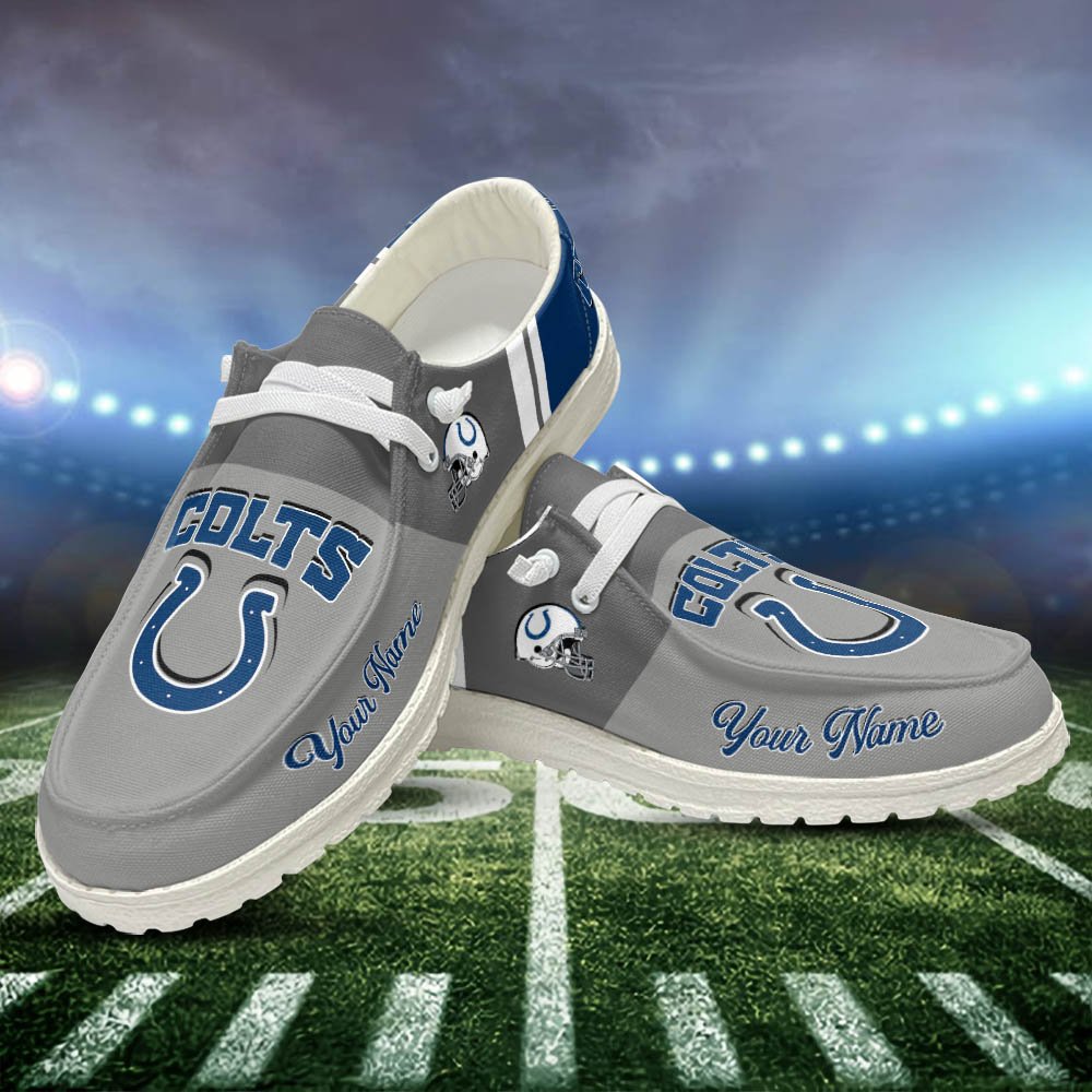 Indianapolis Colts Sport HD Shoes Custom Your Name, White HDs For Sport Lovers, Sport Gifts For Fan ETHY-52465 HD Shoes 2024 Version