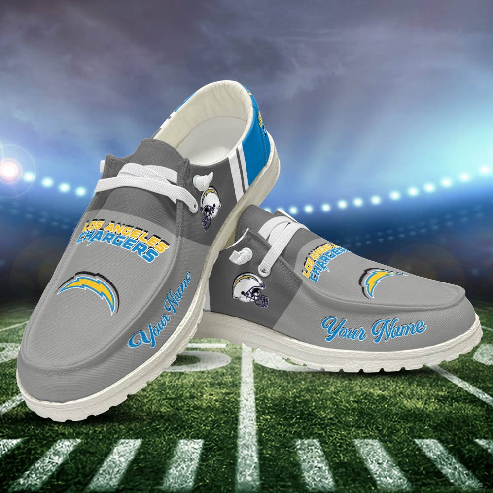 Los Angeles Chargers Sport HD Shoes Custom Your Name, White HDs For Sport Lovers, Sport Gifts For Fan ETHY-52465 HD Shoes 2024 Version