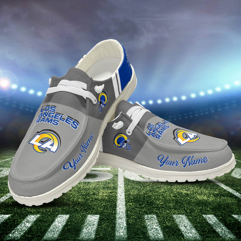 Los Angeles Rams Sport HD Shoes Custom Your Name, White HDs For Sport Lovers, Sport Gifts For Fan ETHY-52465 HD Shoes 2024 Version