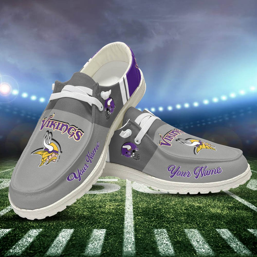 Minnesota Vikings Sport HD Shoes Custom Your Name, White HDs For Sport Lovers, Sport Gifts For Fan ETHY-52465 HD Shoes 2024 Version