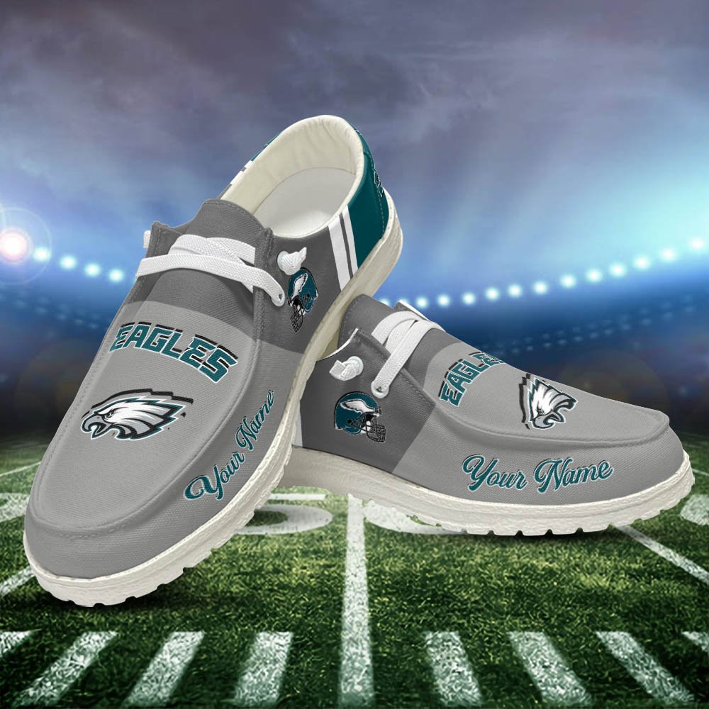 Philadelphia Eagles Sport HD Shoes Custom Your Name, White HDs For Sport Lovers, Sport Gifts For Fan ETHY-52465 HD Shoes 2024 Version