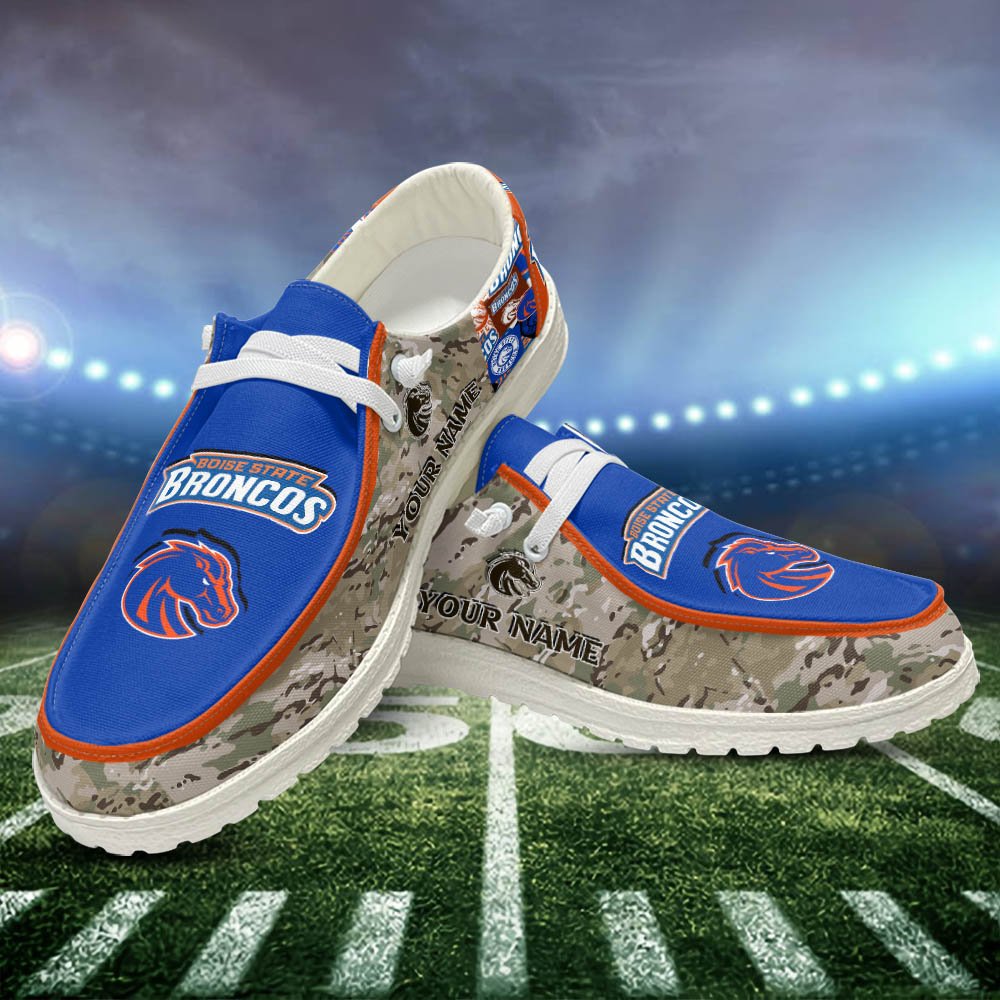 Boise State Broncos White HD Shoes Custom Your Name, Sport Shoes For Lovers, Sport Gift, Sport Team Shoes ETHY-52506 HD Shoes 2024 Version