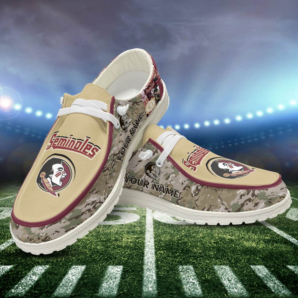 Florida State Seminoles White HD Shoes Custom Your Name, Sport Shoes For Lovers, Sport Gift, Sport Team Shoes ETHY-52506 HD Shoes 2024 Version