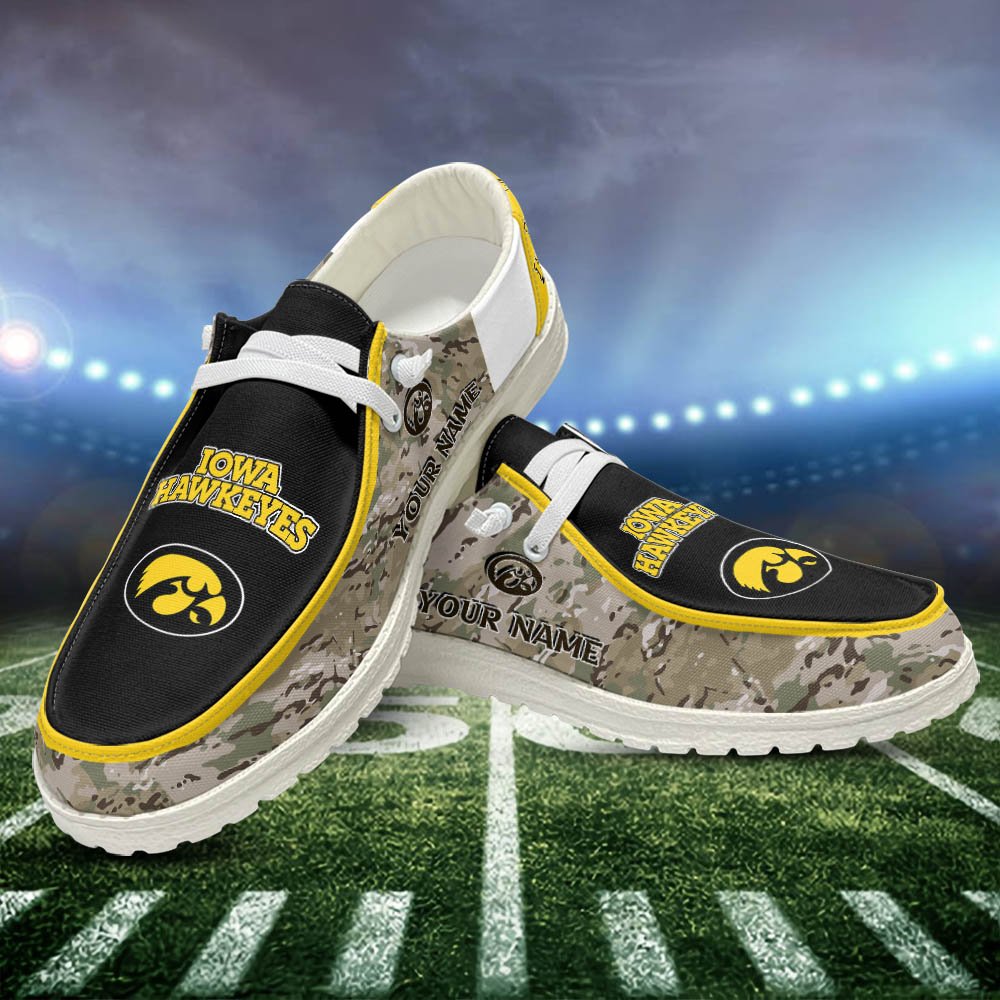 Iowa Hawkeyes White HD Shoes Custom Your Name, Sport Shoes For Lovers, Sport Gift, Sport Team Shoes ETHY-52506 HD Shoes 2024 Version