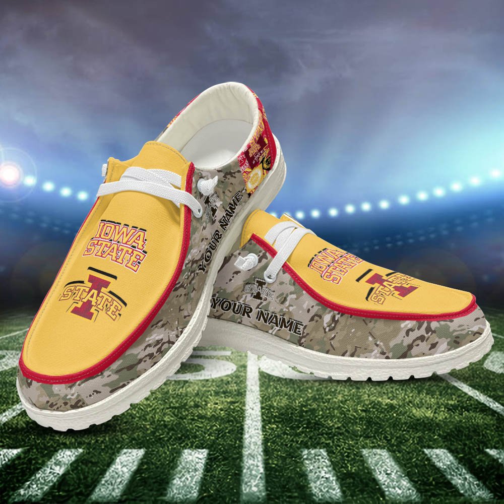 Iowa State Cyclones White HD Shoes Custom Your Name, Sport Shoes For Lovers, Sport Gift, Sport Team Shoes ETHY-52506 HD Shoes 2024 Version