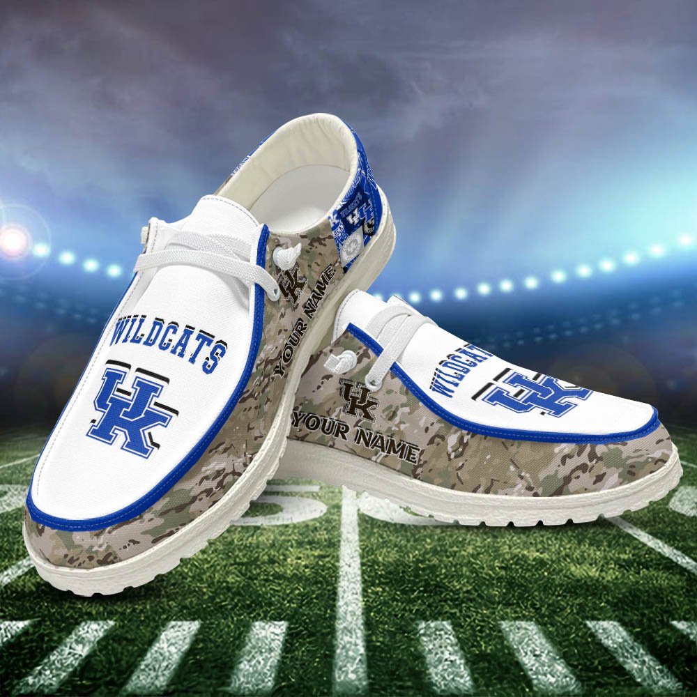 Kentucky Wildcats White HD Shoes Custom Your Name, Sport Shoes For Lovers, Sport Gift, Sport Team Shoes ETHY-52506 HD Shoes 2024 Version