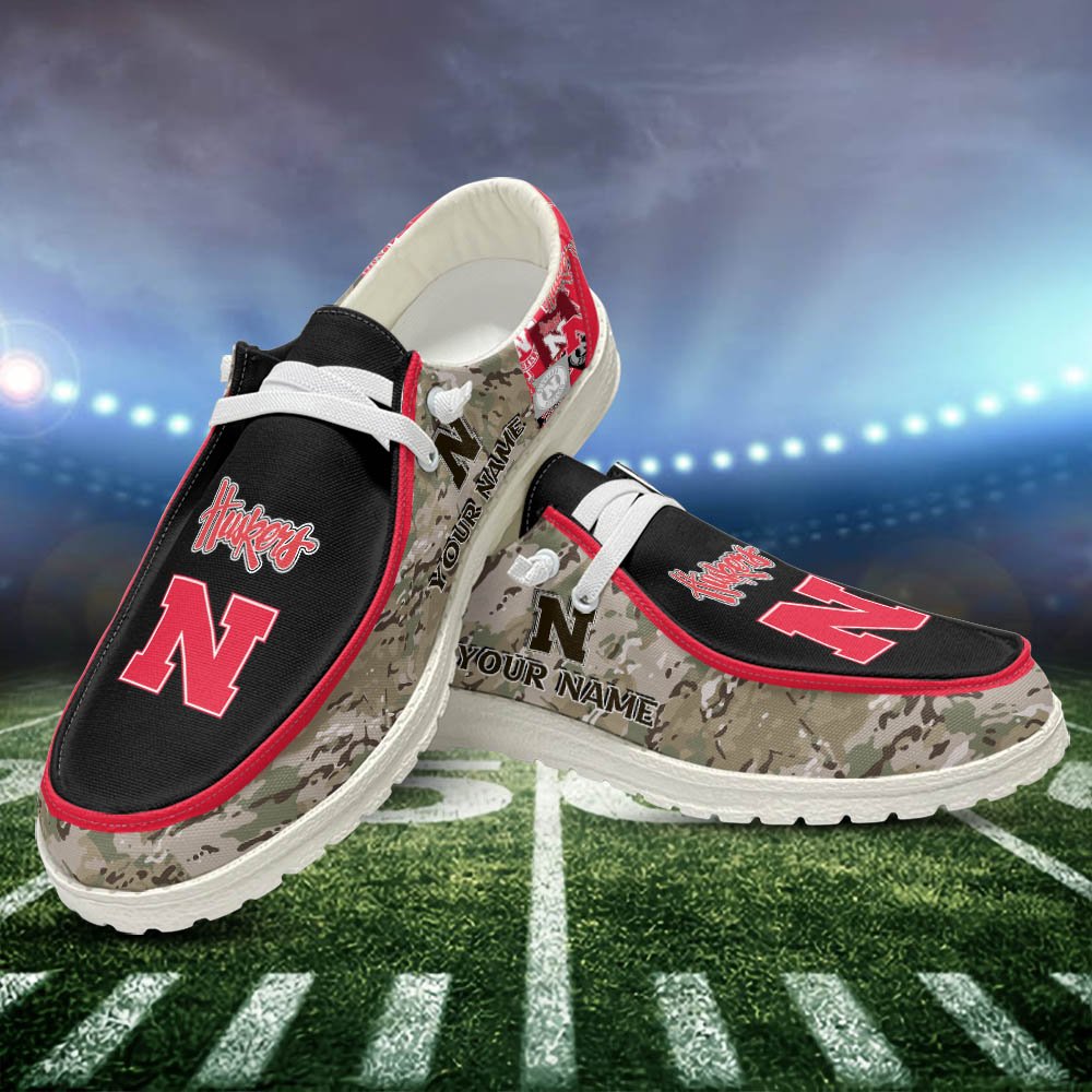 Nebraska Cornhuskers White HD Shoes Custom Your Name, Sport Shoes For Lovers, Sport Gift, Sport Team Shoes ETHY-52506 HD Shoes 2024 Version