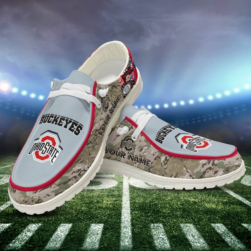 Ohio State Buckeyes White HD Shoes Custom Your Name, Sport Shoes For Lovers, Sport Gift, Sport Team Shoes ETHY-52506 HD Shoes 2024 Version