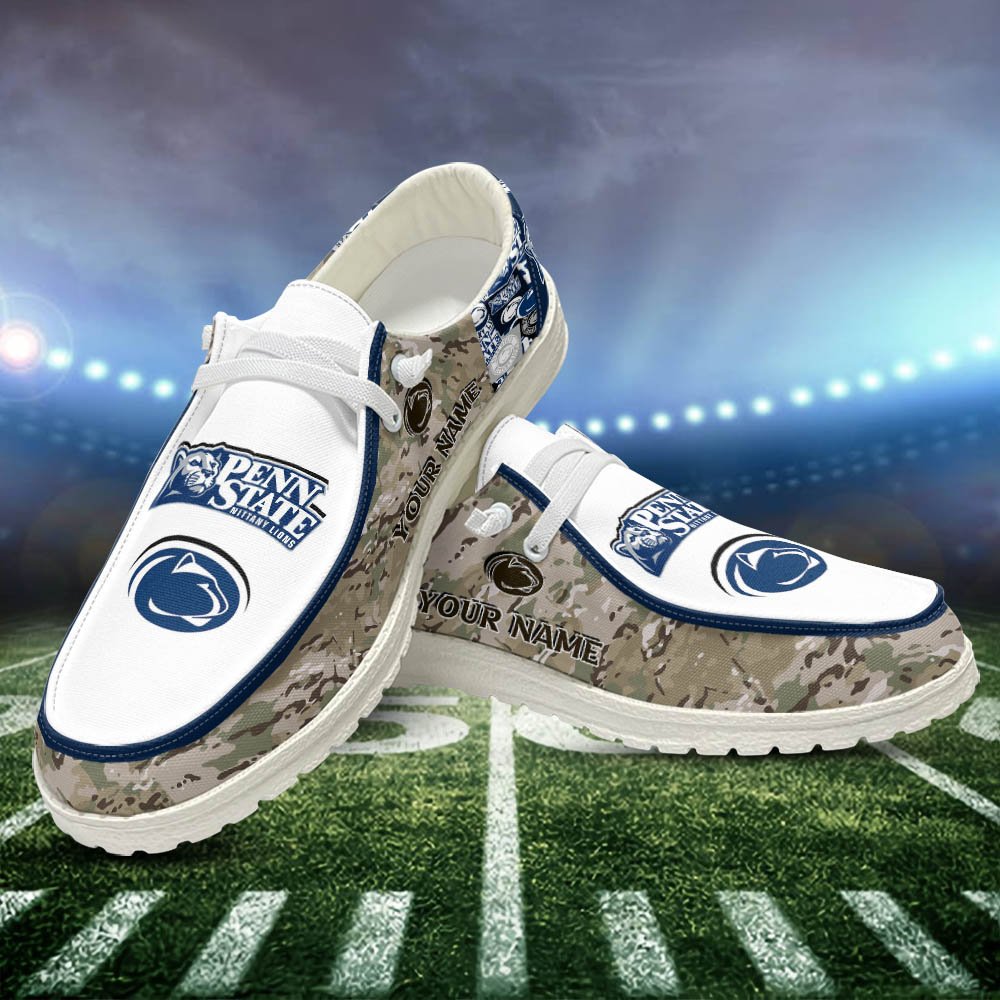 Penn State Nittany Lions White HD Shoes Custom Your Name, Sport Shoes For Lovers, Sport Gift, Sport Team Shoes ETHY-52506 HD Shoes 2024 Version