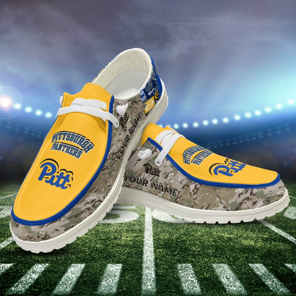 Pittsburgh Panthers White HD Shoes Custom Your Name, Sport Shoes For Lovers, Sport Gift, Sport Team Shoes ETHY-52506 HD Shoes 2024 Version