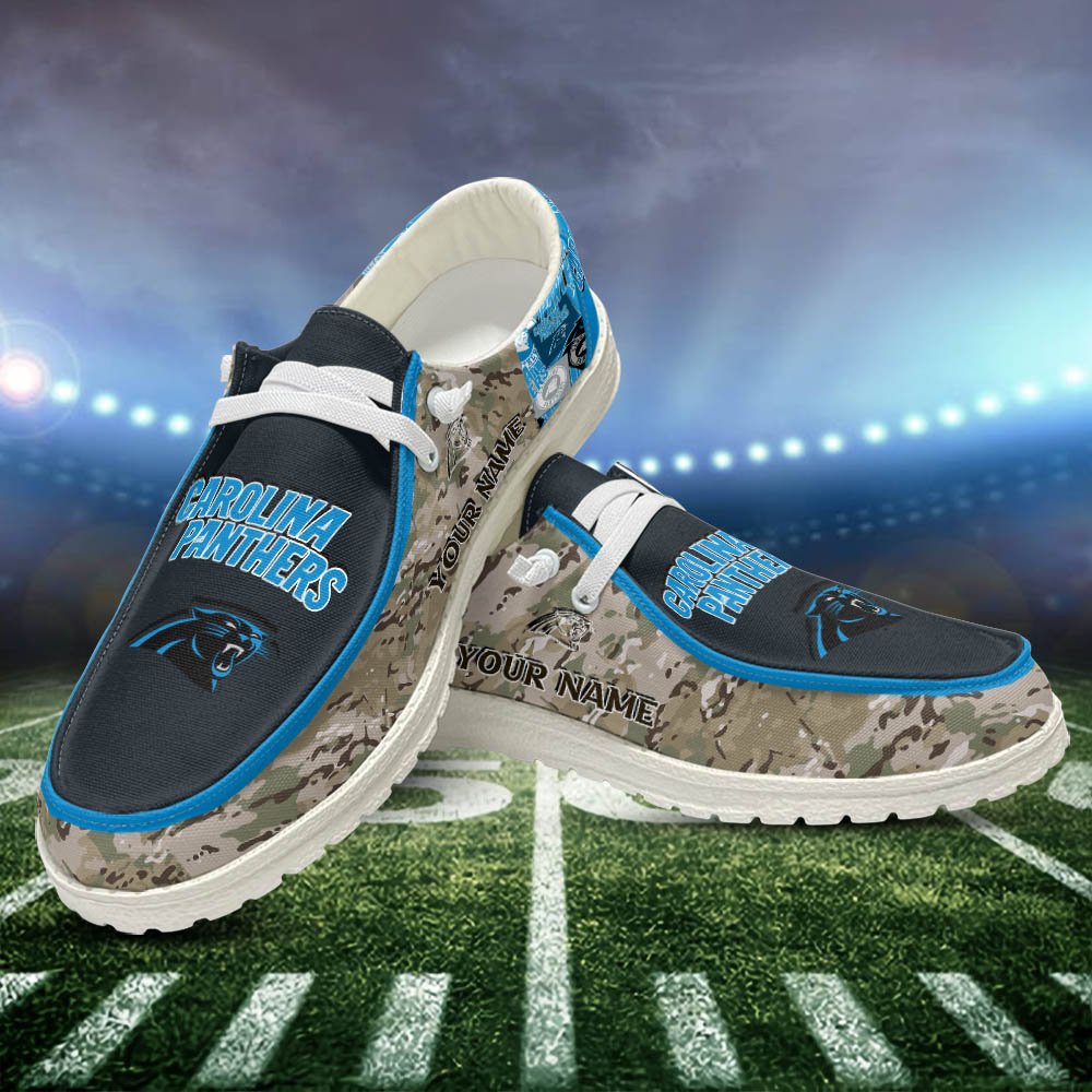 Carolina Panthers White HD Shoes Custom Your Name, Sport Shoes For Lovers, Sport Gift, Sport Team Shoes ETHY-52506 HD Shoes 2024 Version