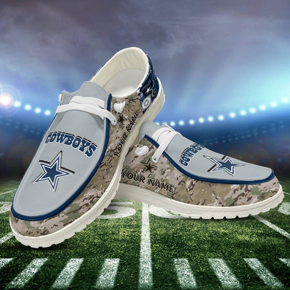 Dallas Cowboys White HD Shoes Custom Your Name, Sport Shoes For Lovers, Sport Gift, Sport Team Shoes ETHY-52506 HD Shoes 2024 Version