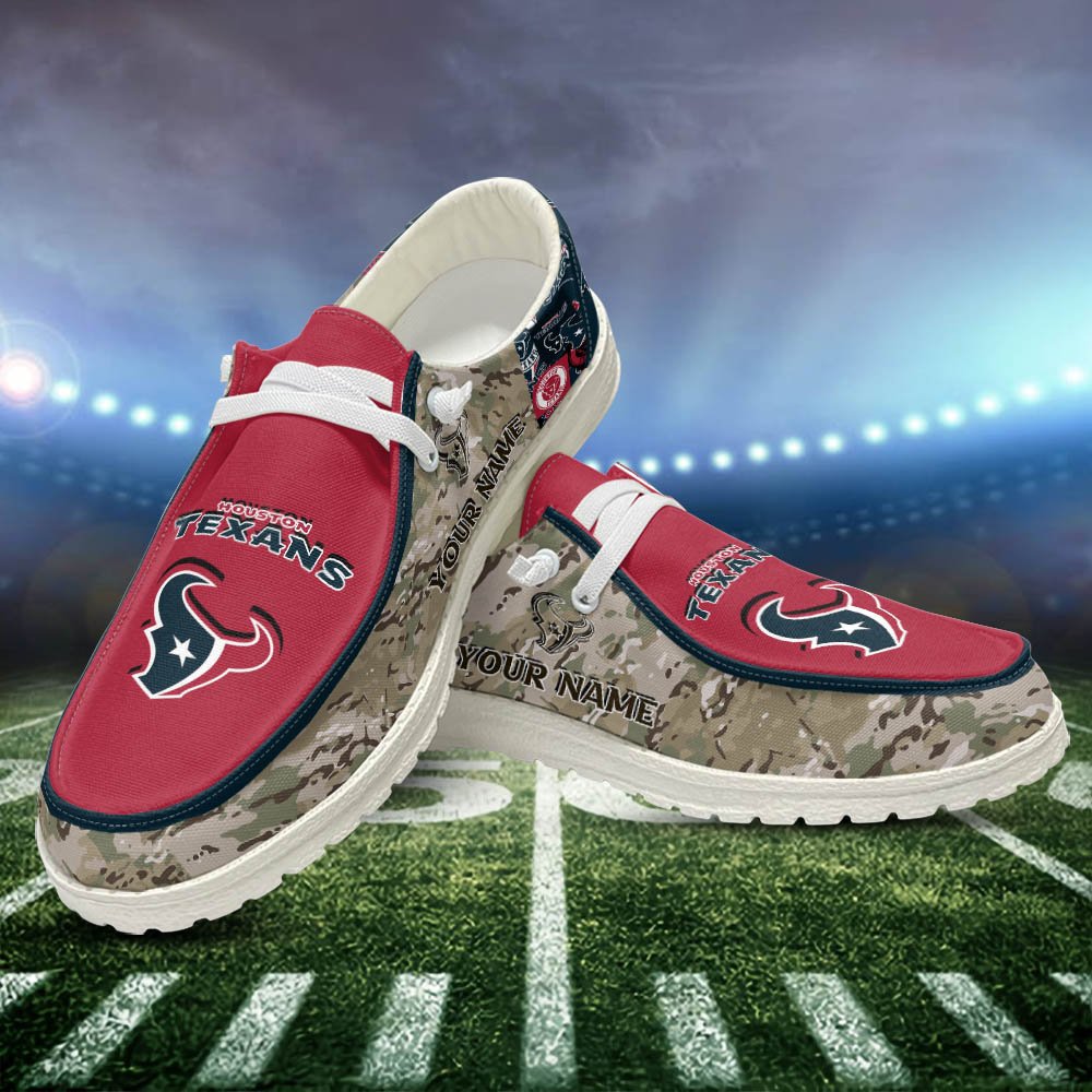 Houston Texans White HD Shoes Custom Your Name, Sport Shoes For Lovers, Sport Gift, Sport Team Shoes ETHY-52506 HD Shoes 2024 Version