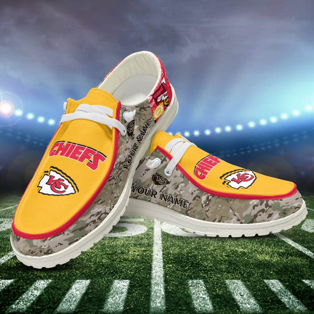 Kansas City Chiefs White HD Shoes Custom Your Name, Sport Shoes For Lovers, Sport Gift, Sport Team Shoes ETHY-52506 HD Shoes 2024 Version