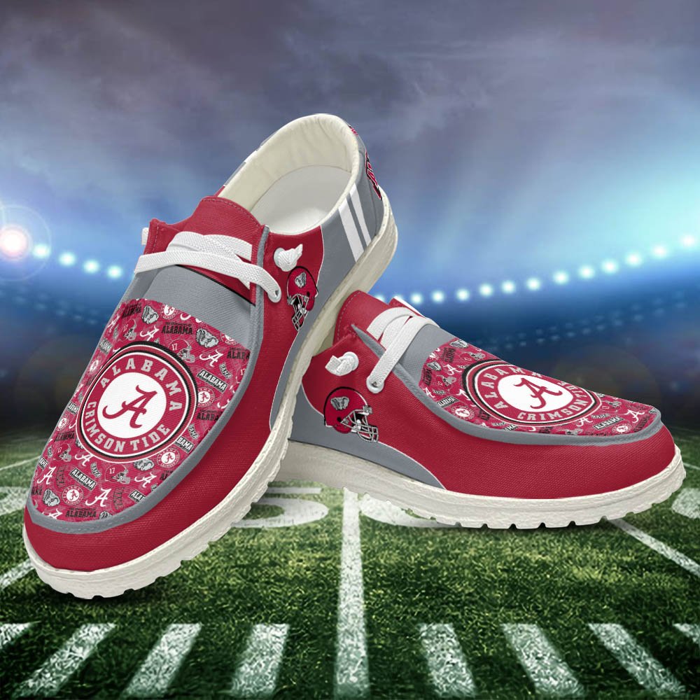 Alabama Crimson Tide Sport HD Shoes Custom Your Name, White HDs For Sport Fans, Sport Gifts ETHY-52552 HD Shoes 2024 Version