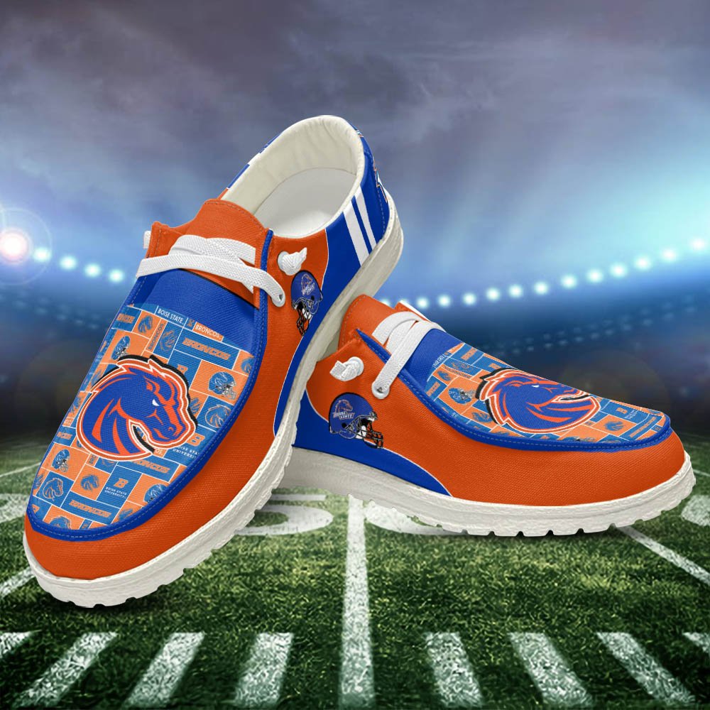 Boise State Broncos Sport HD Shoes Custom Your Name, White HDs For Sport Fans, Sport Gifts ETHY-52552 HD Shoes 2024 Version