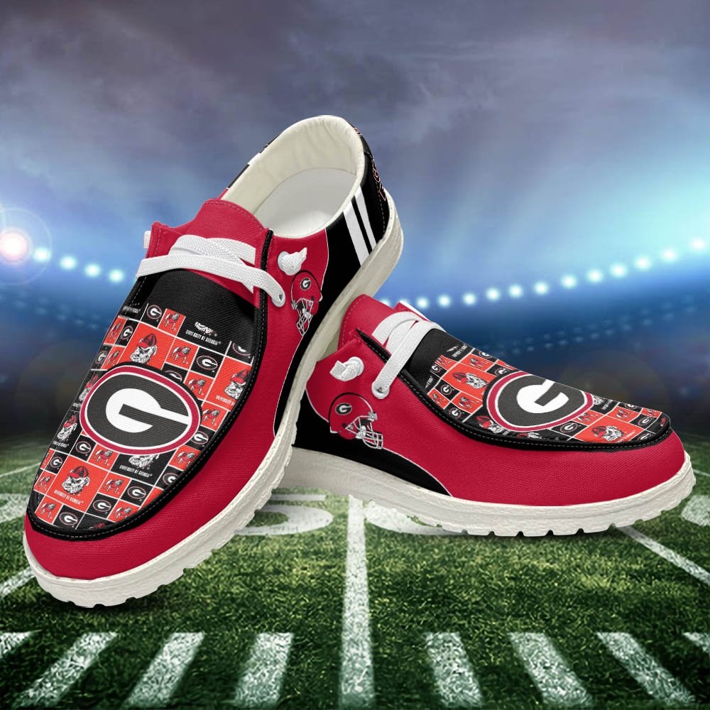 Georgia Bulldogs Sport HD Shoes Custom Your Name, White HDs For Sport Fans, Sport Gifts ETHY-52552 HD Shoes 2024 Version