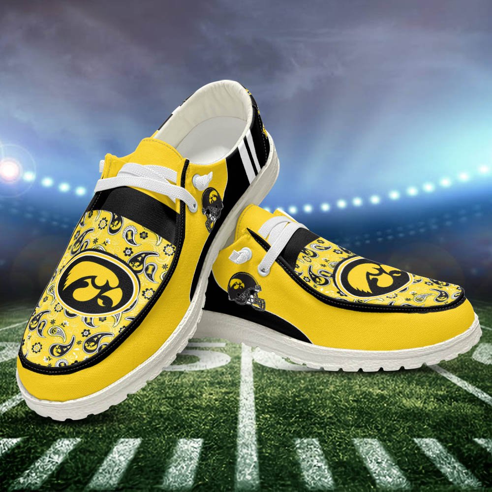 Iowa Hawkeyes Sport HD Shoes Custom Your Name, White HDs For Sport Fans, Sport Gifts ETHY-52552 HD Shoes 2024 Version