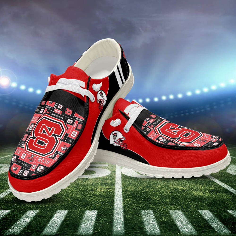 NC State Wolfpack Sport HD Shoes Custom Your Name, White HDs For Sport Fans, Sport Gifts ETHY-52552 HD Shoes 2024 Version