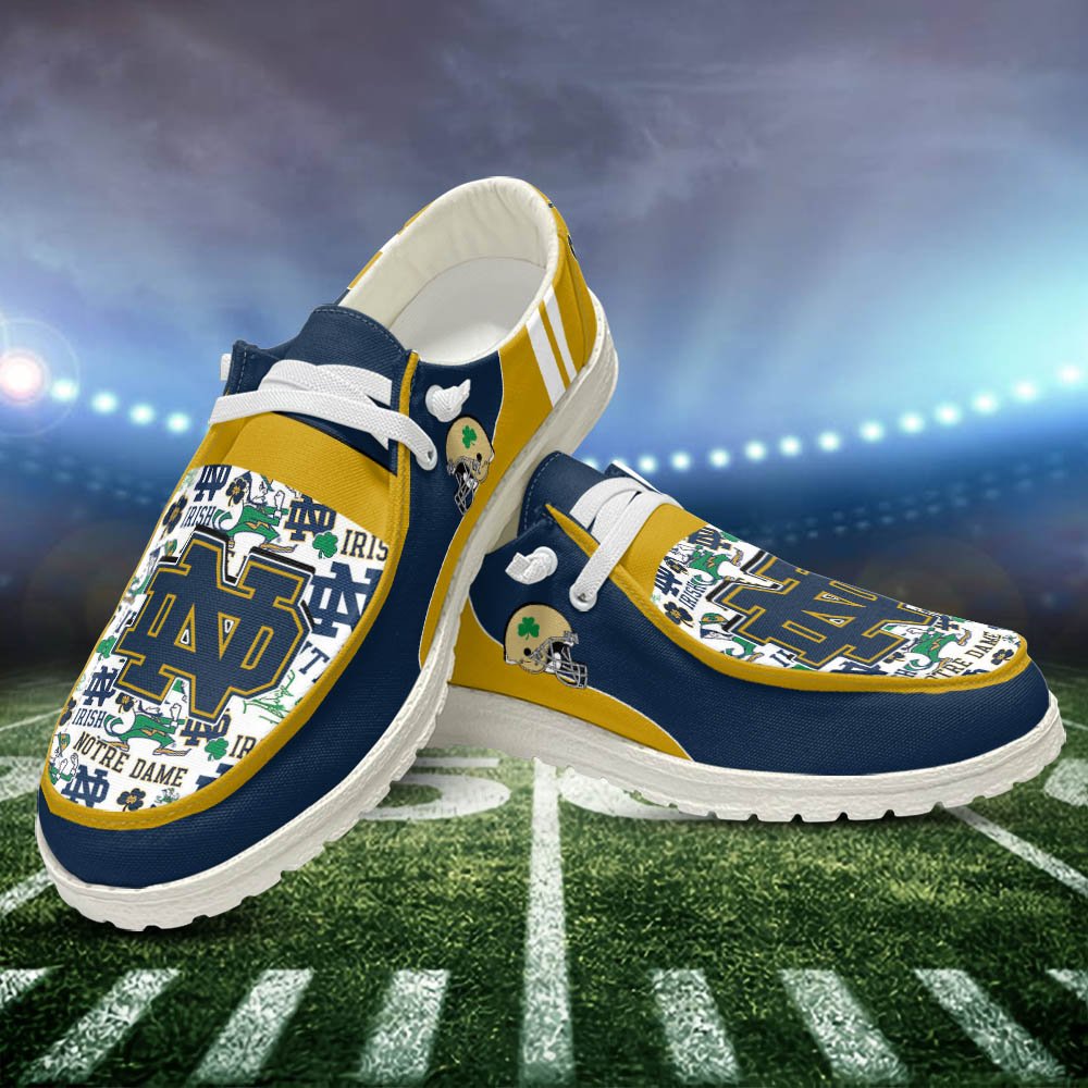 Notre Dame Fighting Irish Sport HD Shoes Custom Your Name, White HDs For Sport Fans, Sport Gifts ETHY-52552 HD Shoes 2024 Version