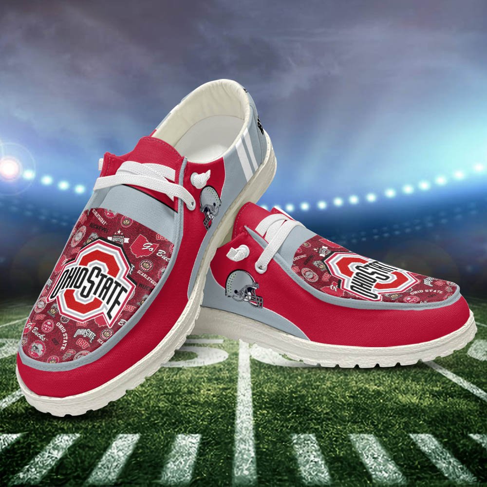 Ohio State Buckeyes Sport HD Shoes Custom Your Name, White HDs For Sport Fans, Sport Gifts ETHY-52552 HD Shoes 2024 Version