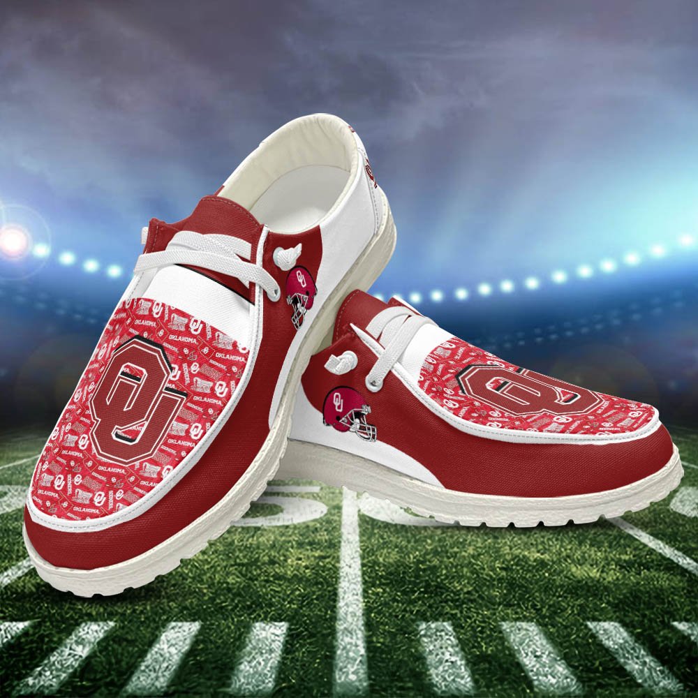 Oklahoma Sooners Sport HD Shoes Custom Your Name, White HDs For Sport Fans, Sport Gifts ETHY-52552 HD Shoes 2024 Version