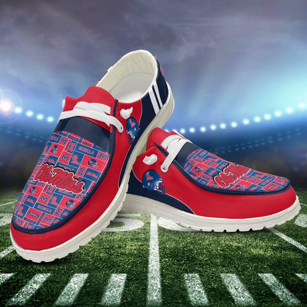 Ole Miss Rebels Sport HD Shoes Custom Your Name, White HDs For Sport Fans, Sport Gifts ETHY-52552 HD Shoes 2024 Version