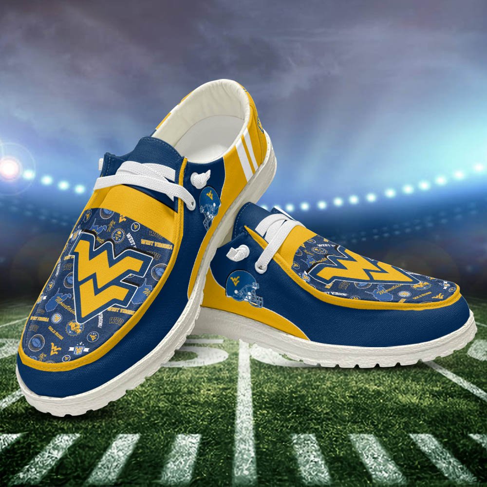 West Virginia Mountaineers Sport HD Shoes Custom Your Name, White HDs For Sport Fans, Sport Gifts ETHY-52552 HD Shoes 2024 Version