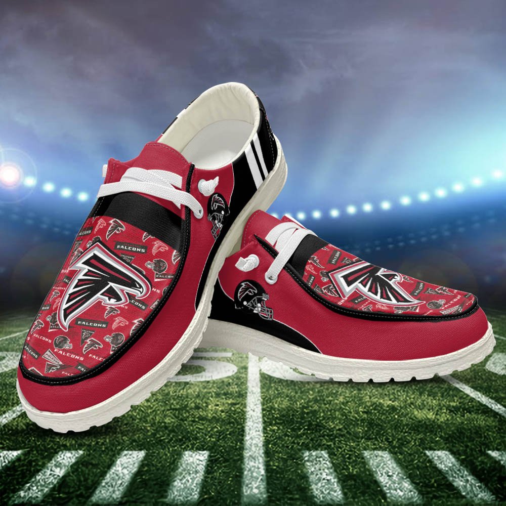 Atlanta Falcons Sport HD Shoes Custom Your Name, White HDs For Sport Fans, Sport Gifts ETHY-52552 HD Shoes 2024 Version